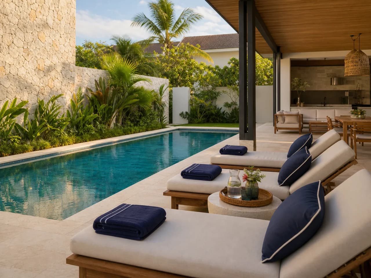 Outdoor living area of a Punta Cana villa